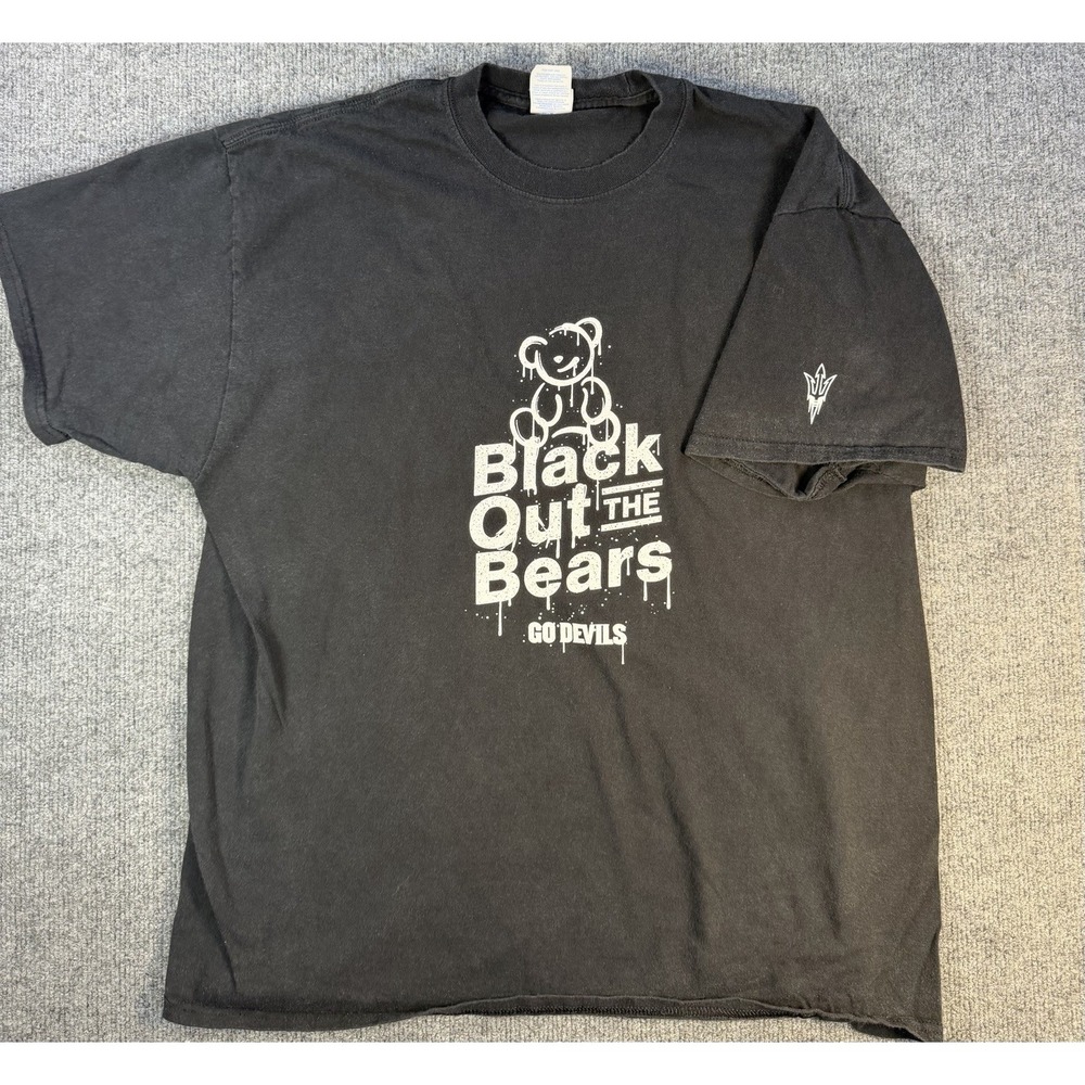 ASU Sun Devils Black Out The Bears T Shirt XL 2025 Baylor Game Giveaway